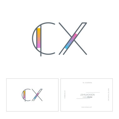 çizgi harf logo Cx