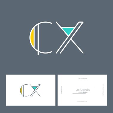 çizgi harf logo Cx
