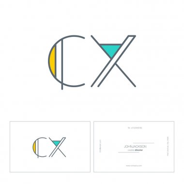 çizgi harf logo Cx
