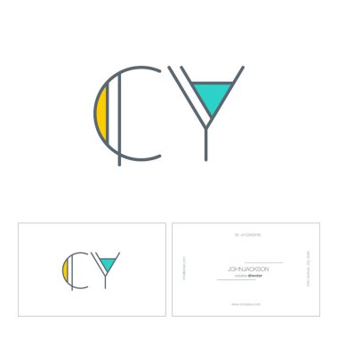 çizgi harf logo Cy