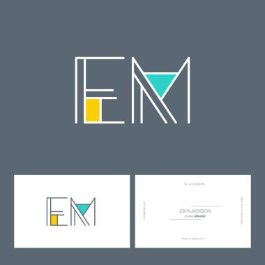 çizgi harf logo Em