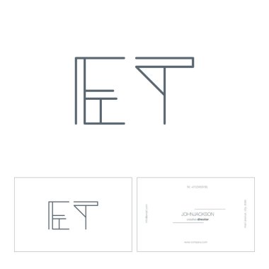 line letters logo ET