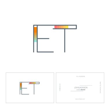 line letters logo ET