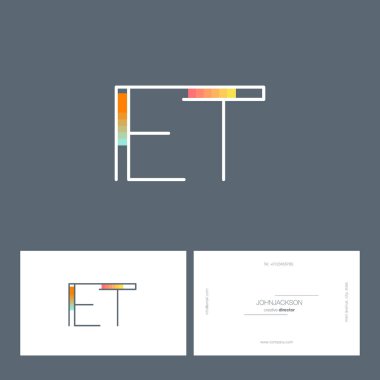 line letters logo ET