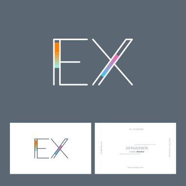 çizgi harf logo Ex