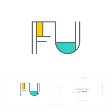 çizgi harf logo Fu