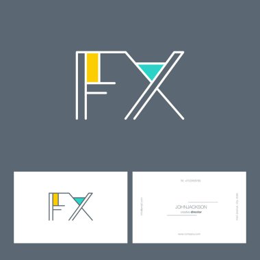 çizgi harf logo Fx