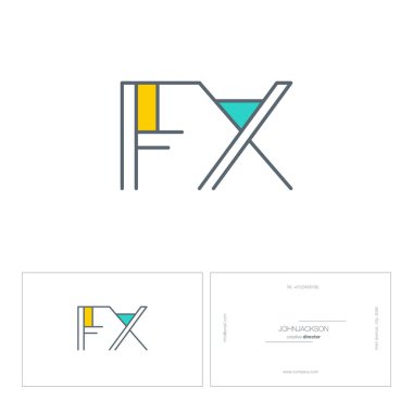 çizgi harf logo Fx