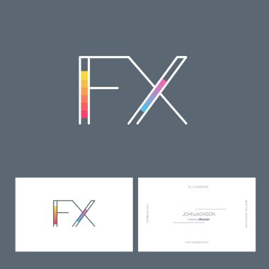 çizgi harf logo Fx