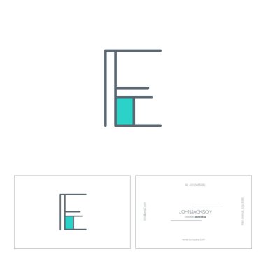 Tek satır mektup logo E