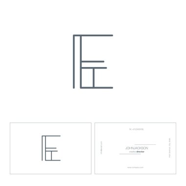 Tek satır mektup logo E