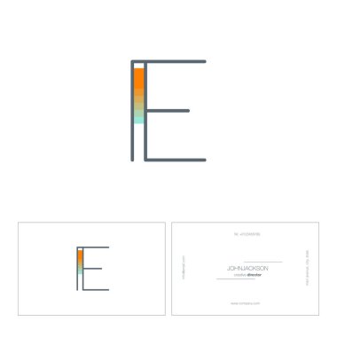 Tek satır mektup logo E