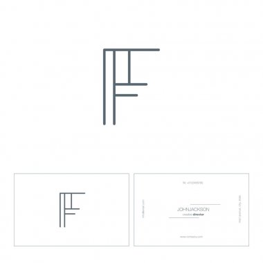 Tek satır mektup logo F