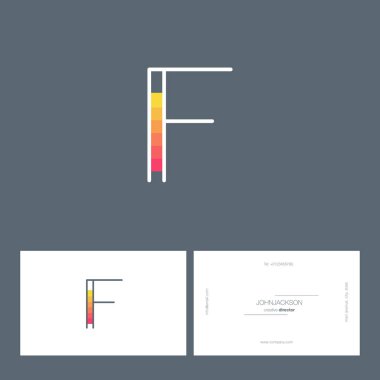 Tek satır mektup logo F