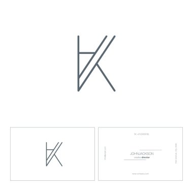 Tek satır mektup logo K