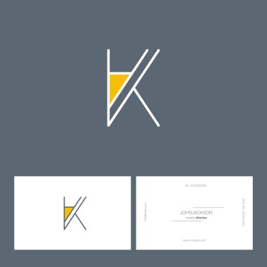 Tek satır mektup logo K