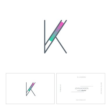 Tek satır mektup logo K