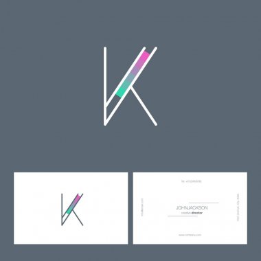 Tek satır mektup logo K