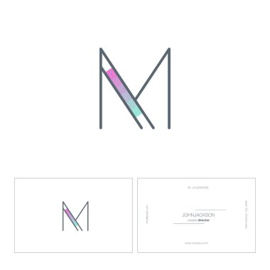 Tek satır mektup logo M