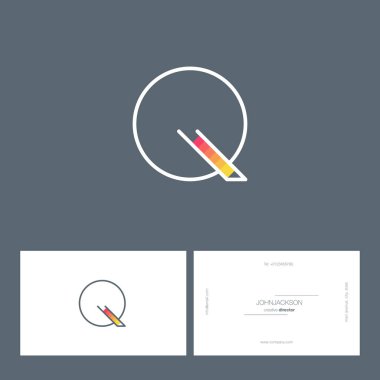 Tek satır mektup logo Q