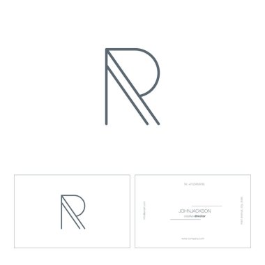 Tek satır mektup logo R