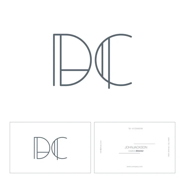 Ligne lettres communes logo DC — Image vectorielle