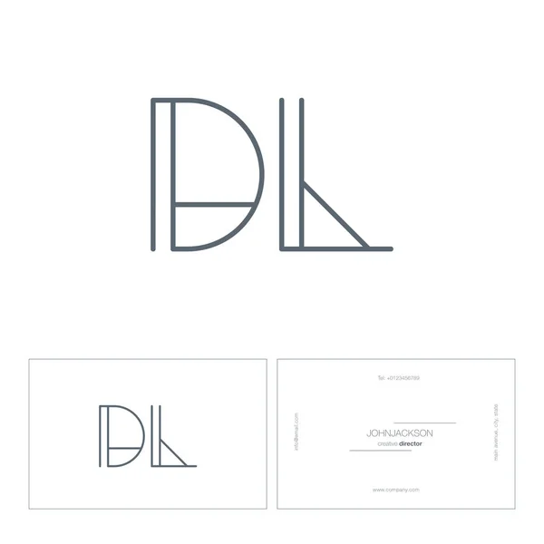 Ligne lettres communes logo DL — Image vectorielle