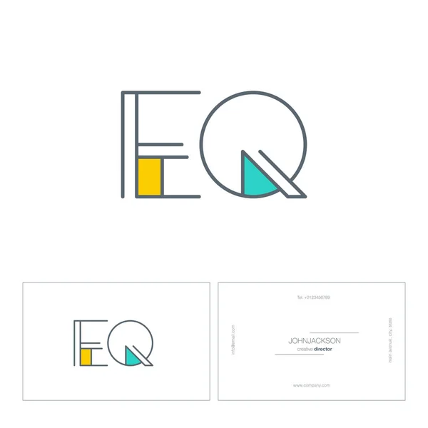Γραμμή γράμματα λογότυπο Eq — Διανυσματικό Αρχείο