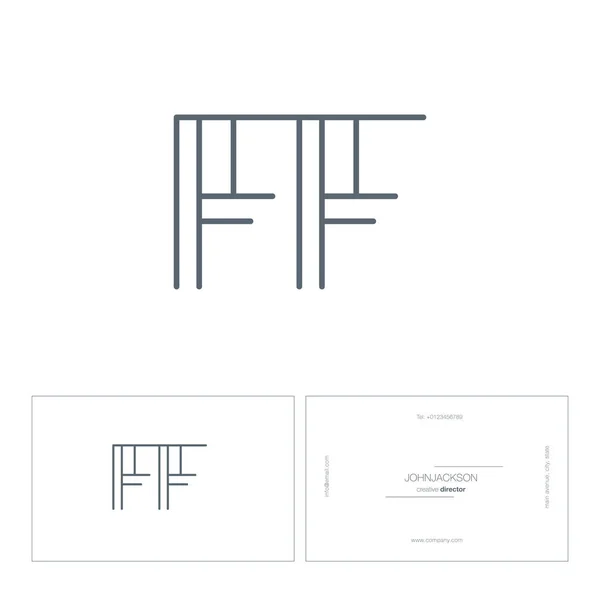 线字母徽标 Ff — 图库矢量图片