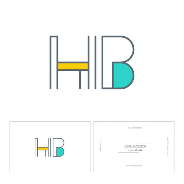 Ligne lettres communes logo HB — Image vectorielle