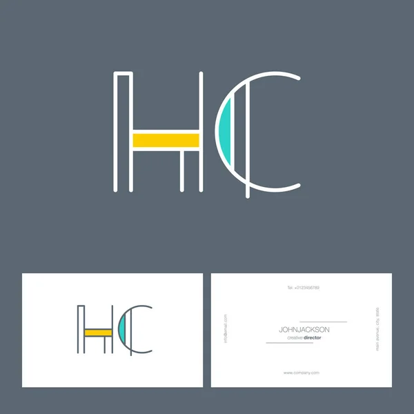 Ligne lettres communes logo HC — Image vectorielle