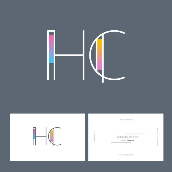 Ligne lettres communes logo HC — Image vectorielle