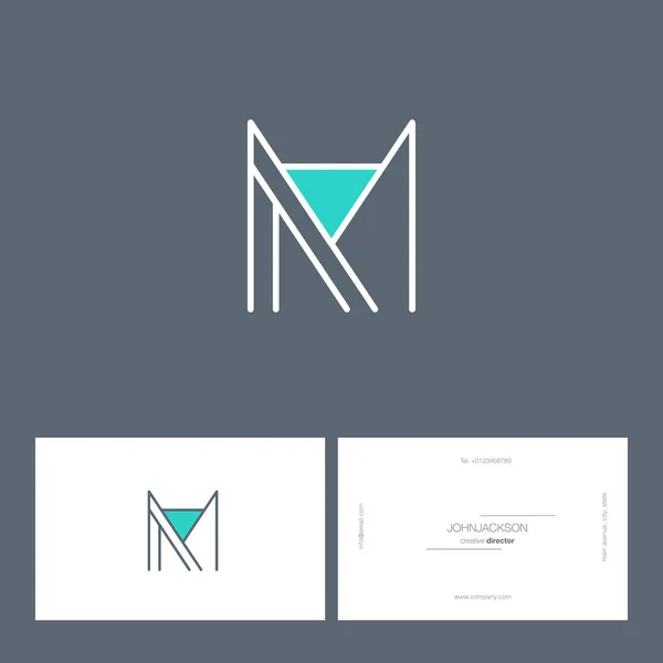 Логотип однорядкової літери M — стоковий вектор