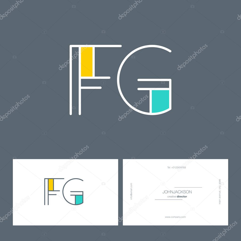 line letters logo FG