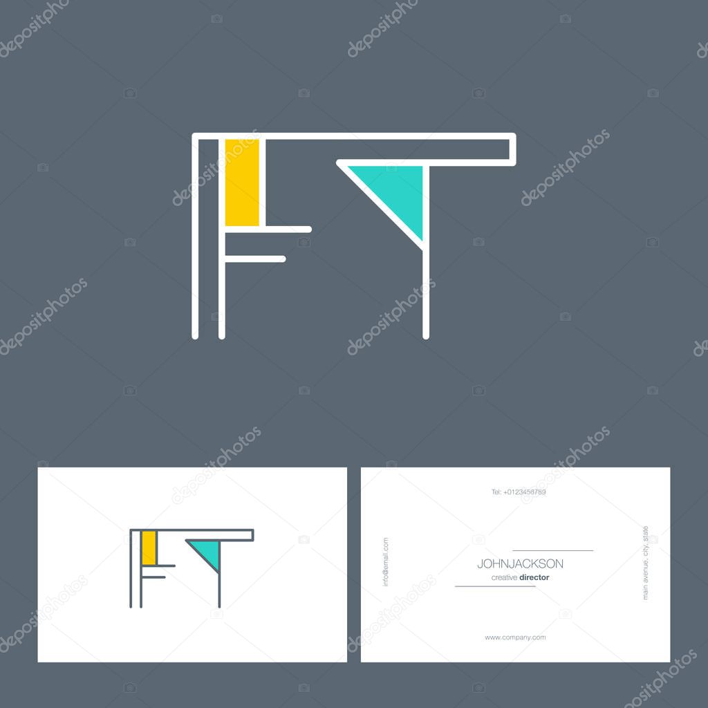 line letters logo FT