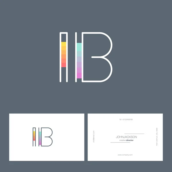 Лінія спільних літер логотип IB — стоковий вектор
