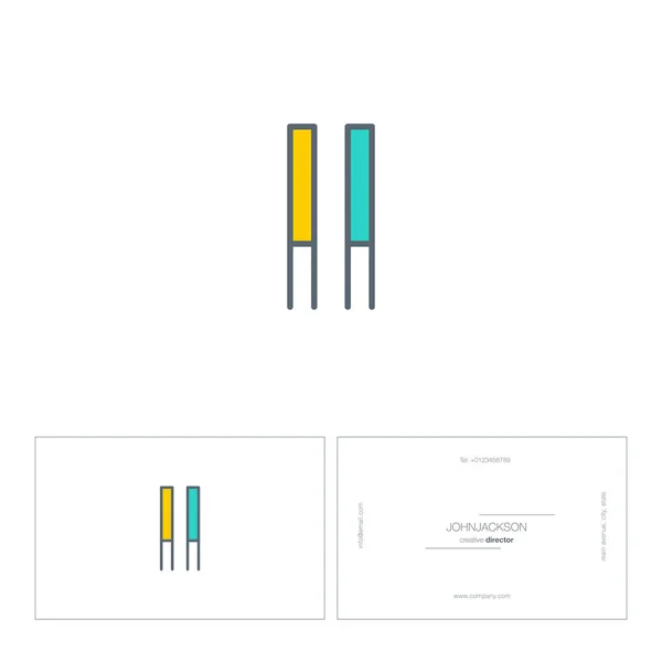 Ligne lettres communes logo II — Image vectorielle