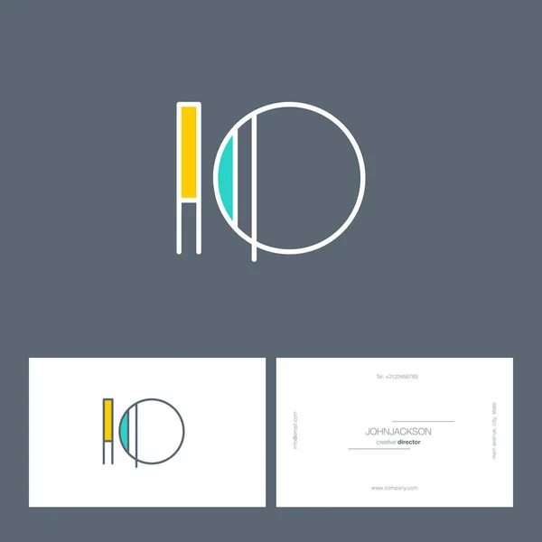 Ligne lettres communes logo IO — Image vectorielle