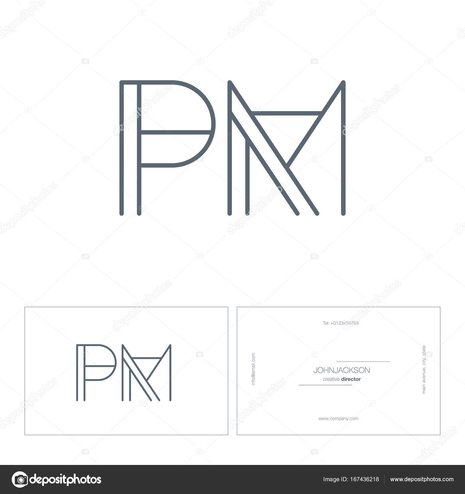 Line joint letters logo PM Stock Vector by ©brainbistro 167436218