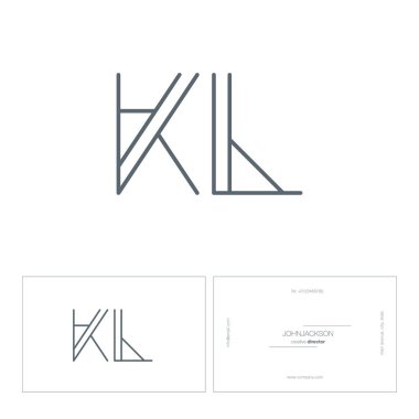 çizgi harf logo Kl