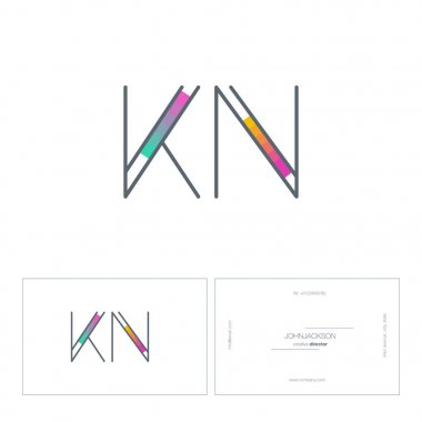 çizgi harf logo Kn