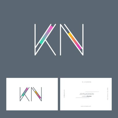 çizgi harf logo Kn
