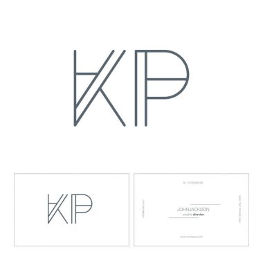 çizgi harf logo Kp