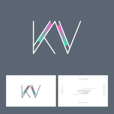 çizgi harf logo Kv