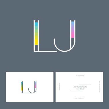çizgi harf logo Lj