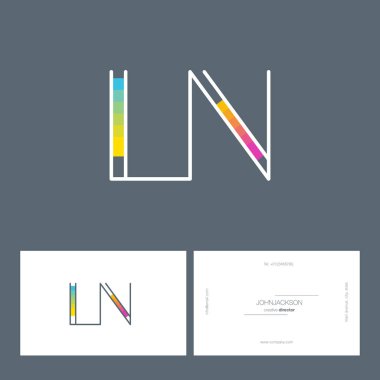çizgi harf logo Ln