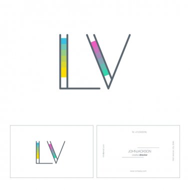 çizgi harf logo Lv