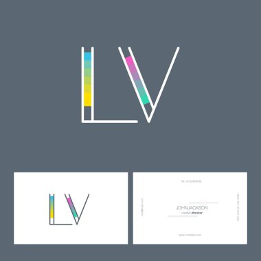 çizgi harf logo Lv