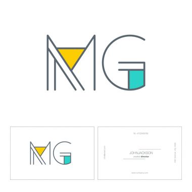 çizgi harf logo Mg