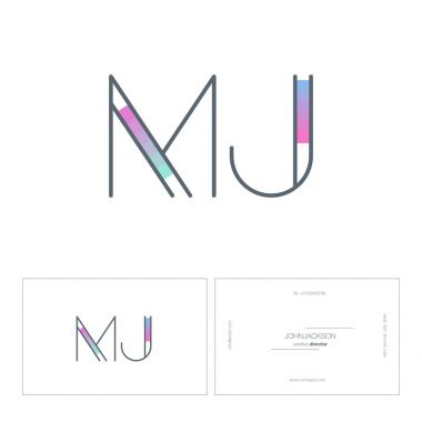 çizgi harf logo Mj